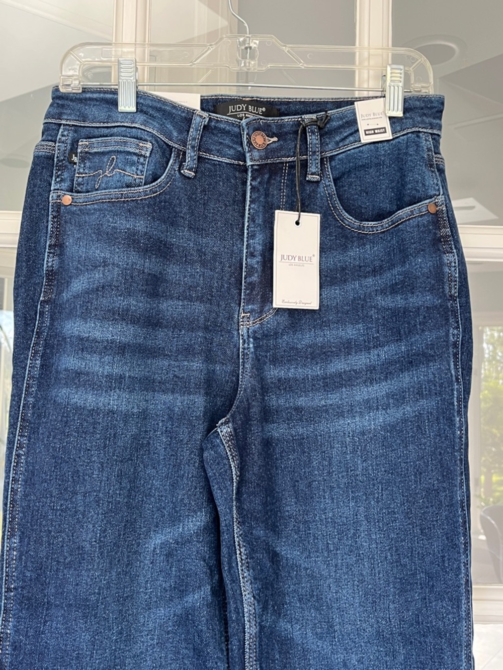 Judy Blue High Waist Cropped Straight Jeans Sz 7/28 New With Tags - Picture 3 of 4